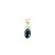 Pendant Drop .12ctw Round & Baguette Diamonds 1.1ct Blue/Green Sapphire 14ky .55x.2 .74g 225030125