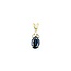 Pendant Drop .12ctw Round & Baguette Diamonds 1.1ct Blue/Green Sapphire 14ky .55x.2 .74g 225030125