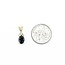 Pendant Drop .12ctw Round & Baguette Diamonds 1.1ct Blue/Green Sapphire 14ky .55x.2 .74g 225030125