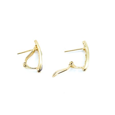 Earrings Omega Back Multi Gemstone 14ky 17x5.5mm 3.27g 225040039
