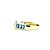Ring 3.5ctw London Blue Topaz 18ky 6mm Sz7.5 5.2g 125040029