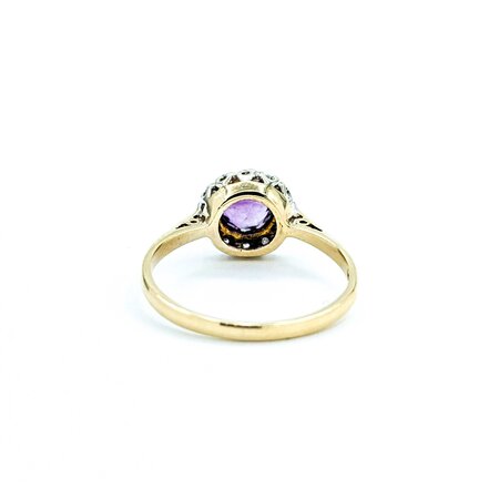 Ring .10ctw Round Diamonds .60ct Purple Amethyst 9ky 7.5 2g 125040026