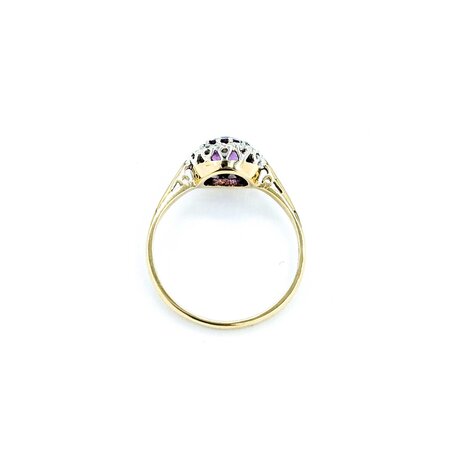 Ring .10ctw Round Diamonds .60ct Purple Amethyst 9ky 7.5 2g 125040026