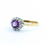  Ring .10ctw Round Diamonds .60ct Purple Amethyst 9ky 7.5 2g 125040026
