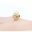 Ring .02ctw Round Diamonds 5mm Pearl 14ky Sz5.5 2.1g 125040030