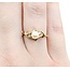 Ring .02ctw Round Diamonds 5mm Pearl 14ky Sz5.5 2.1g 125040030