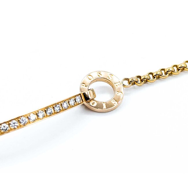 Bracelet Piaget Possession .50ctw Round Diamonds 18kr 6.5-7.5" 10.56g 225040050