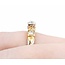 Ring Half Bezel .75ctw Round Diamonds 14ktt 4.15mm Sz6.5 4.49g 225040046