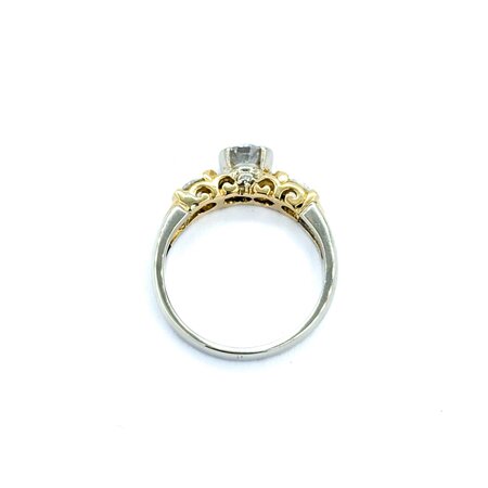 Ring Half Bezel .75ctw Round Diamonds 14ktt 4.15mm Sz6.5 4.49g 225040046