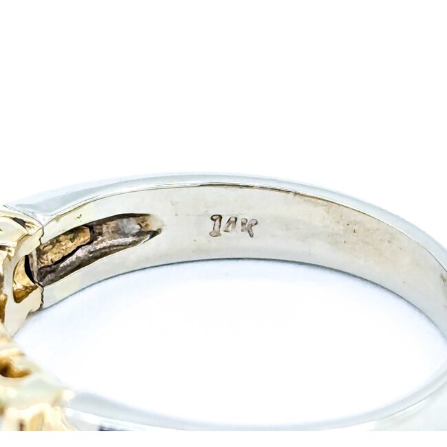 Ring Half Bezel .75ctw Round Diamonds 14ktt 4.15mm Sz6.5 4.49g 225040046