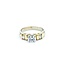 Ring Half Bezel .75ctw Round Diamonds 14ktt 4.15mm Sz6.5 4.49g 225040046