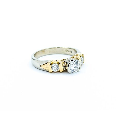 Ring Half Bezel .75ctw Round Diamonds 14ktt 4.15mm Sz6.5 4.49g 225040046