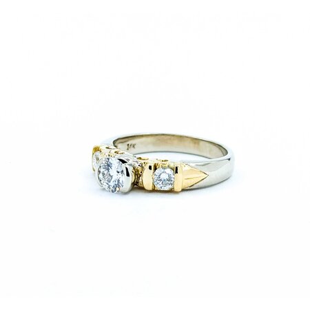 Ring Half Bezel .75ctw Round Diamonds 14ktt 4.15mm Sz6.5 4.49g 225040046