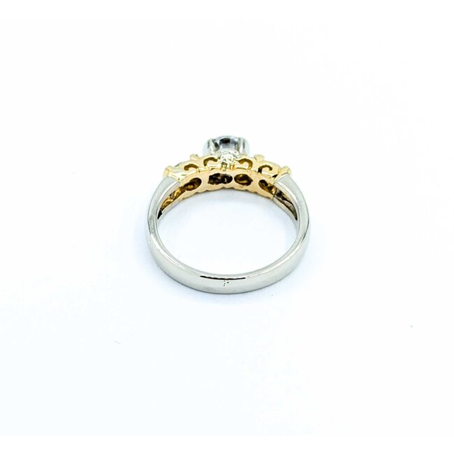 Ring Half Bezel .75ctw Round Diamonds 14ktt 4.15mm Sz6.5 4.49g 225040046