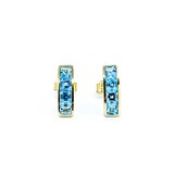  Earrings 1.2ctw Swiss Blue Topaz 18ky 12.8x4.1mm 2.4g 125040028