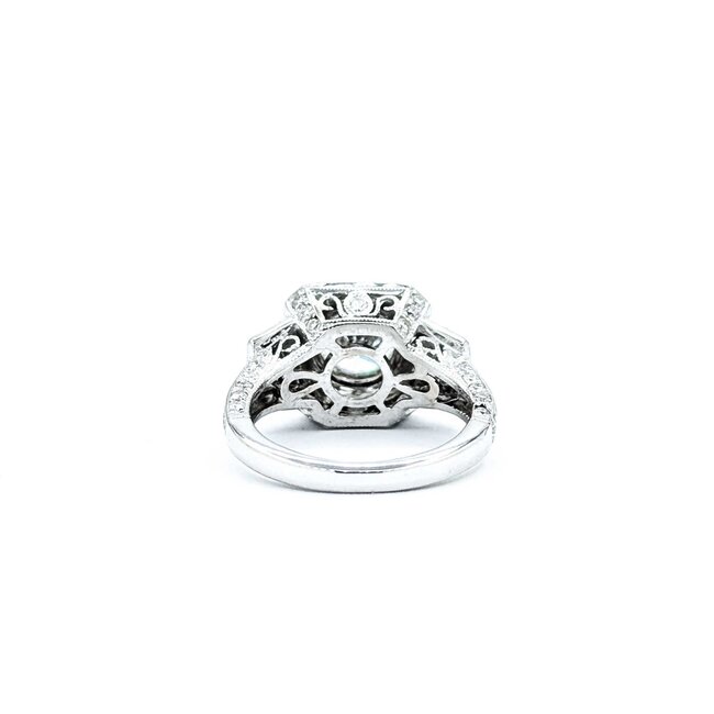 Ring Engagement Vintage Style S. Kashi 1.00ct Round Diamond 1.00ctw Diamonds 14kw sz4 225010306