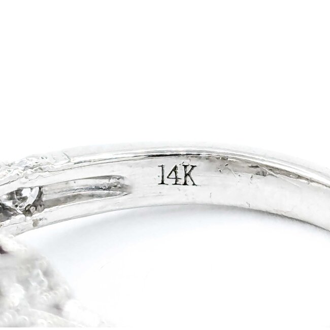 Ring Engagement Vintage Style S. Kashi 1.00ct Round Diamond 1.00ctw Diamonds 14kw sz4 225010306