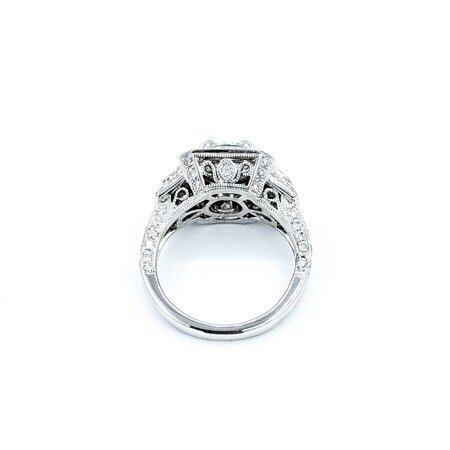 Ring Engagement Vintage Style S. Kashi 1.00ct Round Diamond 1.00ctw Diamonds 14kw sz4 225010306