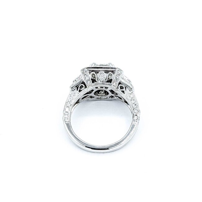 Ring Engagement Vintage Style S. Kashi 1.00ct Round Diamond 1.00ctw Diamonds 14kw sz4 225010306