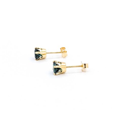 Earrings Stud 1.00ctw Tourmaline 14ky 5mm 1.06g 225040038