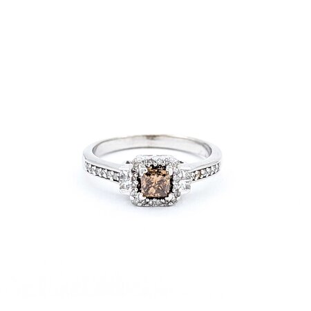 Ring .25ct Princess Diamond .15ctw Diamonds 14kw Sz6 2.51g 225040025