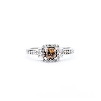 Ring .25ct Princess Diamond .15ctw Diamonds 14kw Sz6 2.51g 225040025