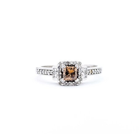 Ring .25ct Princess Diamond .15ctw Diamonds 14kw Sz6 2.51g 225040025