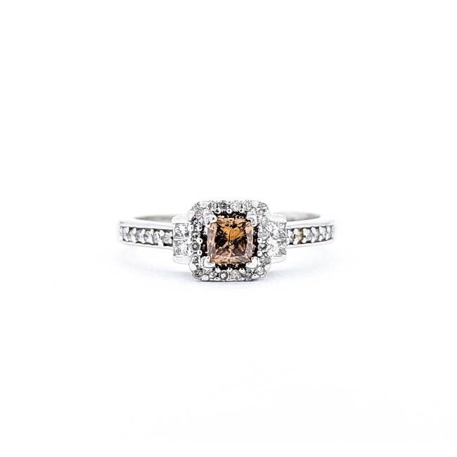 Ring .25ct Princess Diamond .15ctw Diamonds 14kw Sz6 2.51g 225040025