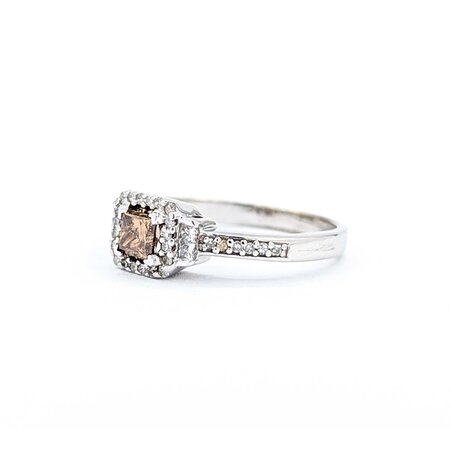 Ring .25ct Princess Diamond .15ctw Diamonds 14kw Sz6 2.51g 225040025
