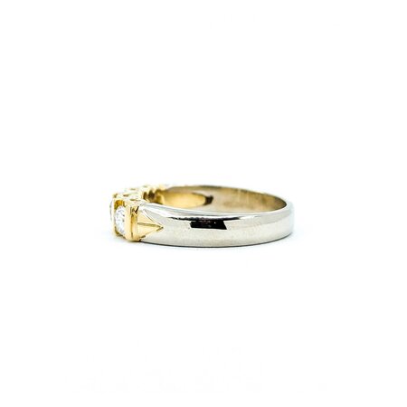 Ring Half Bezel .50ctw Round Diamonds 14ktt 4mm Sz6.5 4.77g 225040047
