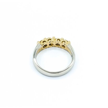 Ring Half Bezel .50ctw Round Diamonds 14ktt 4mm Sz6.5 4.77g 225040047