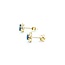 Earrings Stud .28ctw Round Diamonds 1.17ctw Blue Aquamarine 14ky 8.4mm 2.35g 125040022