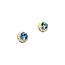 Earrings Stud .28ctw Round Diamonds 1.17ctw Blue Aquamarine 14ky 8.4mm 2.35g 125040022
