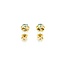Earrings Stud .28ctw Round Diamonds 1.17ctw Blue Aquamarine 14ky 8.4mm 2.35g 125040022