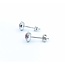 Earrings Stud Halo .09ctw Round Diamonds .63ctw Ruby 14kw 6.5mm 1.15g 125040027
