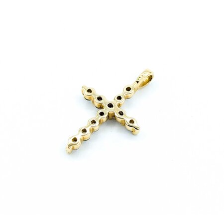 Pendant Cross .50ctw Round Diamonds 14ky 27x15mm 1.45g 125040023