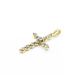  Pendant Cross .50ctw Round Diamonds 14ky 27x15mm 1.45g 125040023