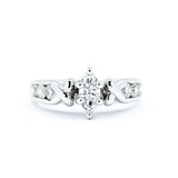  Ring Engagment .40ct Marquise Diamond .47ctw Diamonds 14kw Sz6.5 5.19g 225040044