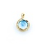 Pendant 3/4 Halo .08ctw Round Diamonds 4.24ct Topaz 14ky 18x13mm 2.22g 225040041