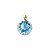 Pendant 3/4 Halo .08ctw Round Diamonds 4.24ct Topaz 14ky 18x13mm 2.22g 225040041