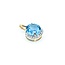Pendant 3/4 Halo .08ctw Round Diamonds 4.24ct Topaz 14ky 18x13mm 2.22g 225040041