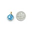 Pendant 3/4 Halo .08ctw Round Diamonds 4.24ct Topaz 14ky 18x13mm 2.22g 225040041