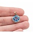 Pendant 3/4 Halo .08ctw Round Diamonds 4.24ct Topaz 14ky 18x13mm 2.22g 225040041