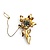 Pin .38ctw Rose Cut Diamonds Flower Pendant .20ct Emerald 2x1.5" 18ky 224011755
