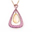 Pendant Pave 4.20ctw Pink Sapphires 23.5ct Australian Crystal Opal 18kr 75x43 24" 35.55g 225040054