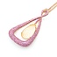 Pendant Pave 4.20ctw Pink Sapphires 23.5ct Australian Crystal Opal 18kr 75x43 24" 35.55g 225040054