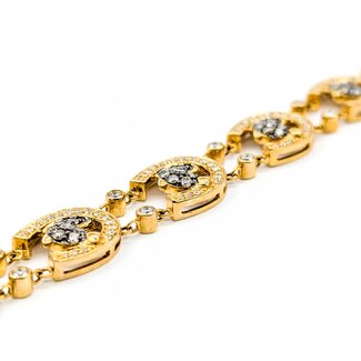 Bracelet Horse 3ctw Round Diamonds Chocolate Diamonds 14ky 14mm 8" 21.51g 225040131