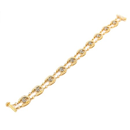 Bracelet Horse 3ctw Round Diamonds Chocolate Diamonds 14ky 14mm 8" 21.51g 225040131