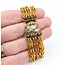 Bracelet Enamel Bouquet 14ky 6.5x.75" 17.9g 225040108