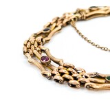  Bracelet Bezel Gem Station .81ctw Sapphire .54ctw Ruby & Tsavorite Garnet 9ky 8.25" 12.4g 225040109